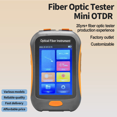 FONGKO Mini OTDR Fibre active 1550nm Réflectomètre à fibre optique et VFL OLS OPM EventMap 20dB 60/80Km OTDR