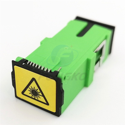 Vert automatique noir Shell Singlemode Fiber Optic Adapters de simplex de Sc d'adaptateur du volet SC/APC