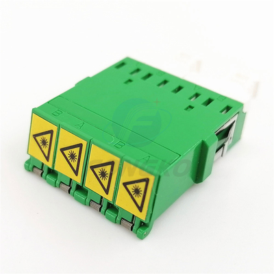 Adaptateur optique optique de connecteur d'adaptateur de fibre de SM de volet automatique à volets de quadruple de LC Flangeless