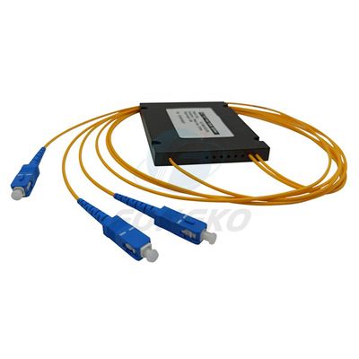 Diviseur de PLC avec le connecteur diviseur optique en forme de boîte de fibre de PLC d'ABS de 1 mètre 1*2