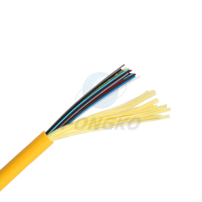 veste de PVC d'intérieur de câble optique de fibre de distribution de 24F G652D pour le NOYAU de la télévision en circuit fermé 24