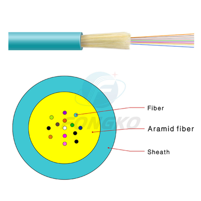 Câble optique d'intérieur de fibre de FONGKO Gjfv Mini Bundle 24Core pour la communication