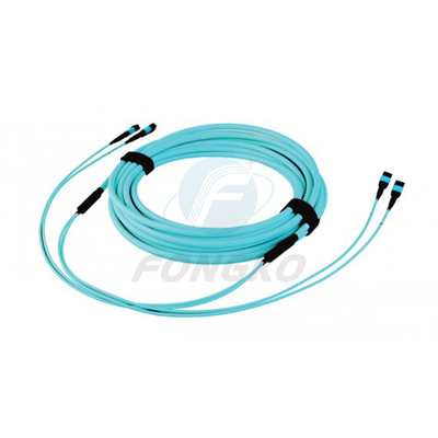 câble optique de tronc de la fibre multimode MPO du noyau OM3 de 1 mètre 24