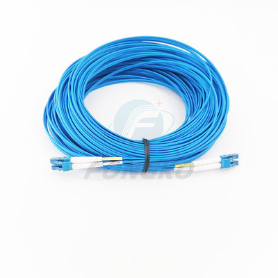 qualité  3m LC/UPC-LC/UPC Duplex Blue Fiber Optic Armored Patch Cord With Lszh Jacket Usine