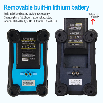 Splicer à fusion en fibre optique bleue 4800mAh Batterie 2 langues chinois/anglais