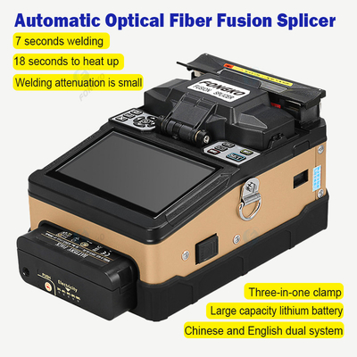 Pince optique de fibre d'affichage d'affichage à cristaux liquides de couleur de TFT, machine de épissure optique de fibre de FONGKO