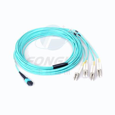 MPO MTP FTTH câble à fibre optique Multimode mâle femelle LC-MPO 12 cœurs