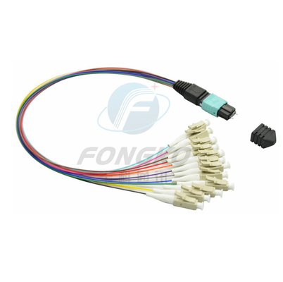 MPO MTP FTTH câble à fibre optique Multimode mâle femelle LC-MPO 12 cœurs