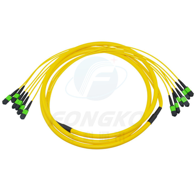 MPO MTP FTTH câble à fibre optique Multimode mâle femelle LC-MPO 12 cœurs