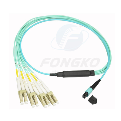MPO MTP FTTH câble à fibre optique Multimode mâle femelle LC-MPO 12 cœurs