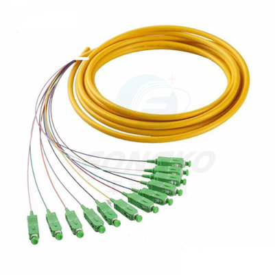 12F FTTH Pigtails en fibre optique SC APC UPC SM G.657A1 Câble à fibre optique