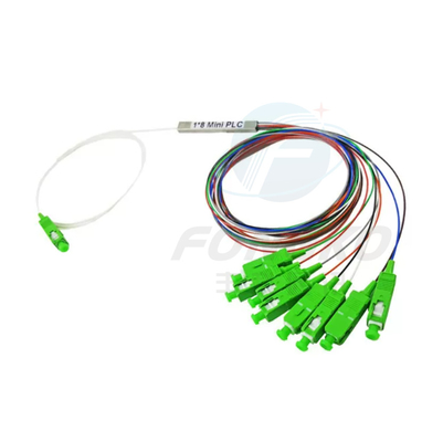 1*8 SC APC Fibre optique PLC Splitter 1:8 Tuyaux en acier FTTH Mini optique PLC Splitter