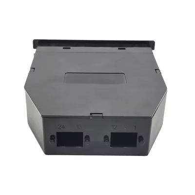 24F Black LC Duplex Multimode MPO MTP Fibre Cassette pour le panneau de patch OM3 OM4 OS2 à 24 ports