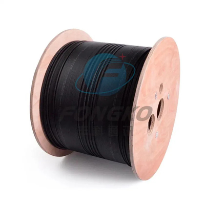 GJYXFCH extérieur 2*5mm FTTH bobine de tambour câble à fibre optique LSZH câble à fibre optique autoportant