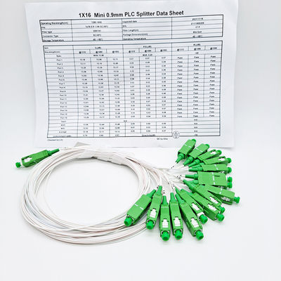 1x2 1x4 1x8 1x16 2x8 2x16 PLC Splitter PLC Splitter à fibre optique avec connecteur SC APC UPC