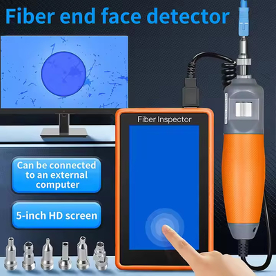 Moniteur tactile HD de 5 pouces inspection sonde à fibre optique outil de nettoyage optique détecteur de visage d'extrémité de fibre