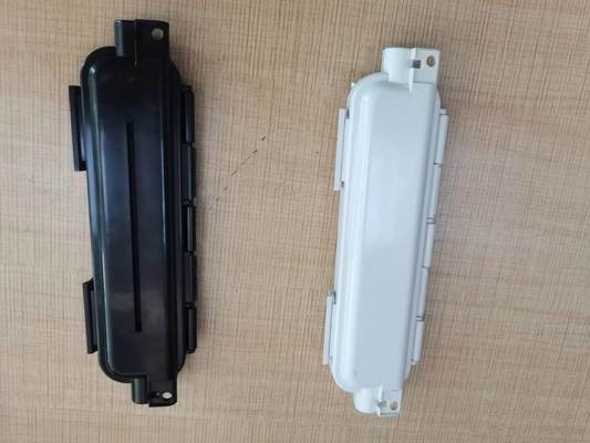 Boîtier d'épissure par fusion FTTH extérieur noir et blanc IP65, boîte de protection pour la fusion de fibres optiques