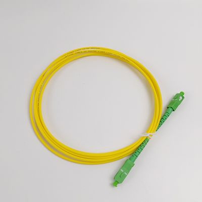Corde de patch optique en fibre optique jaune SC/APC G652D en mode unique LSZH 1M Simplex
