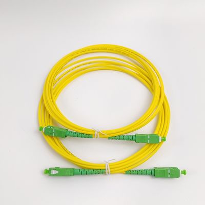 Corde de patch optique en fibre optique jaune SC/APC G652D en mode unique LSZH 1M Simplex