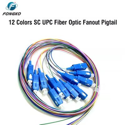 Queue de fibre optique SM 12 fibres 0,9 mm G652D PVC LC FC SC ST UPC APC
