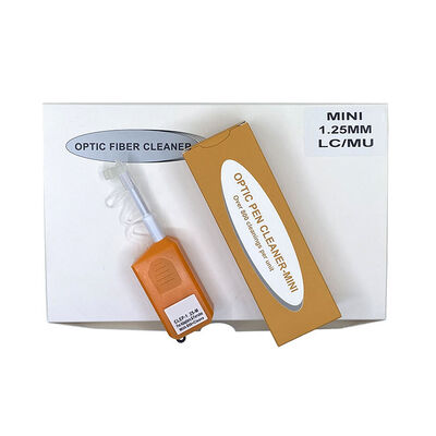 Stylo de nettoyage fibre optique FKEQU-446 CLEP-125-M pour LC/MU 1,25 mm avec plus de 800 nettoyages, type MINI, couleur orange, nettoyeur de connecteur fibre optique