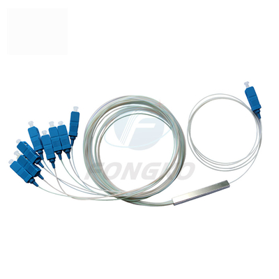 1x8 1 1*32 1*64 FTTH PLC Splitter de tubes en acier SC UPC Splitter de tubes en acier en fibre optique 0,9 mm