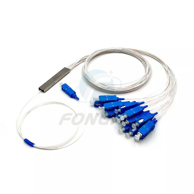 1x8 1 1*32 1*64 FTTH PLC Splitter de tubes en acier SC UPC Splitter de tubes en acier en fibre optique 0,9 mm