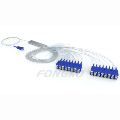1x8 1 1*32 1*64 FTTH PLC Splitter de tubes en acier SC UPC Splitter de tubes en acier en fibre optique 0,9 mm