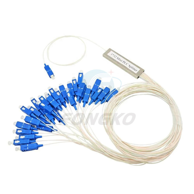 1x8 1 1*32 1*64 FTTH PLC Splitter de tubes en acier SC UPC Splitter de tubes en acier en fibre optique 0,9 mm