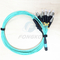 OM3 MPO à la fibre Jumper Connectors optique de corde de correction de tresse de 12 FC