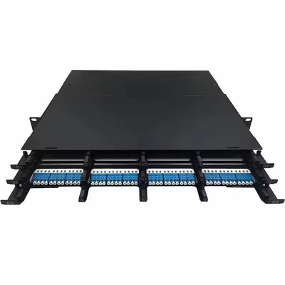 1U 144Core boîte de distribution de fibre optique simple panneau de patch avec structure de montage de rack
