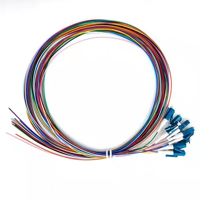 Queue de fibre optique 12 brins 0,9 mm G652D PVC, queue de fibre optique LC FC SC ST UPC APC