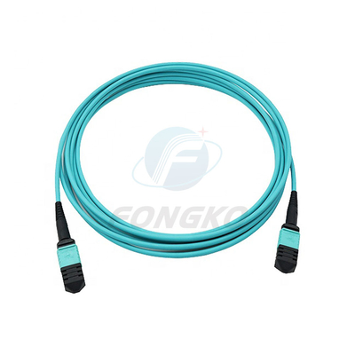 Fabricant professionnel patchcord optique femelle optique de fibre de Patchcord OM3-300 MPO de fibre de noyaux de 1 mètre 12