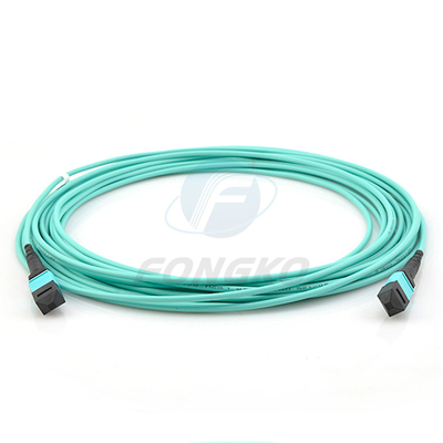 Corde de correction optique optique professionnelle de fibre du mâle MPO de Patchcord OM3 de fibre de noyaux de l'usine 12
